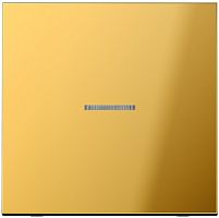 Лицевая панель Jung LS990 metal для 1-кл. выключателя с подсветкой золото картинка